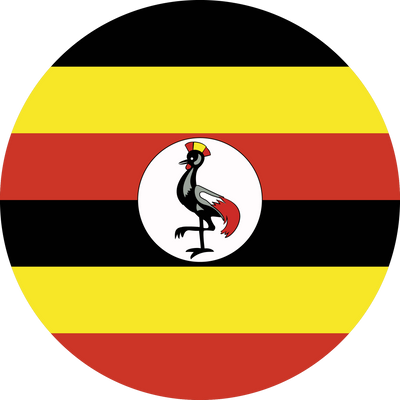 Circle flag vector of Uganda